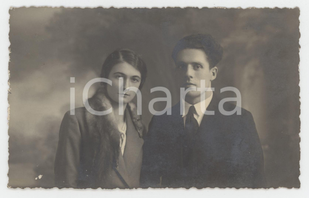 1933 ROMA Coppia di sposi - Foto Cav. Luca RINALDI 14x9 cm