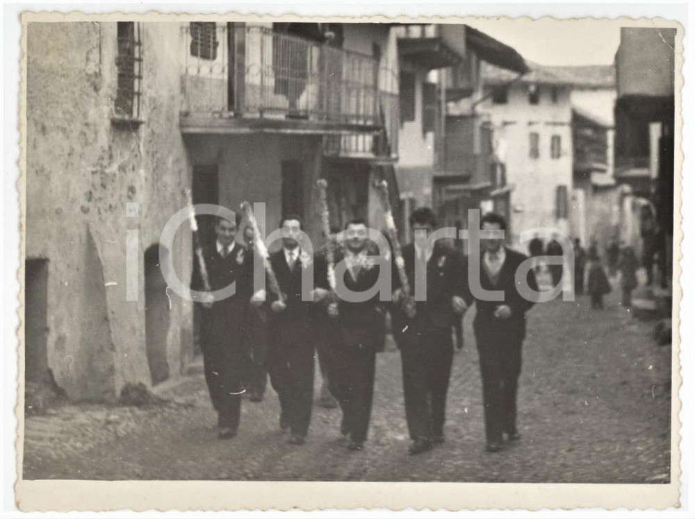 1940 ca ITALIA - FOLKLORE Festa popolare - Processione - Foto 11x8 cm