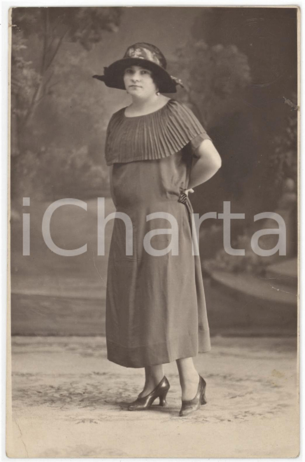 1920 ca ARGENTINA Ritratto di Amalia ROSTAGNO Foto Maria VILLA 8x13 cm