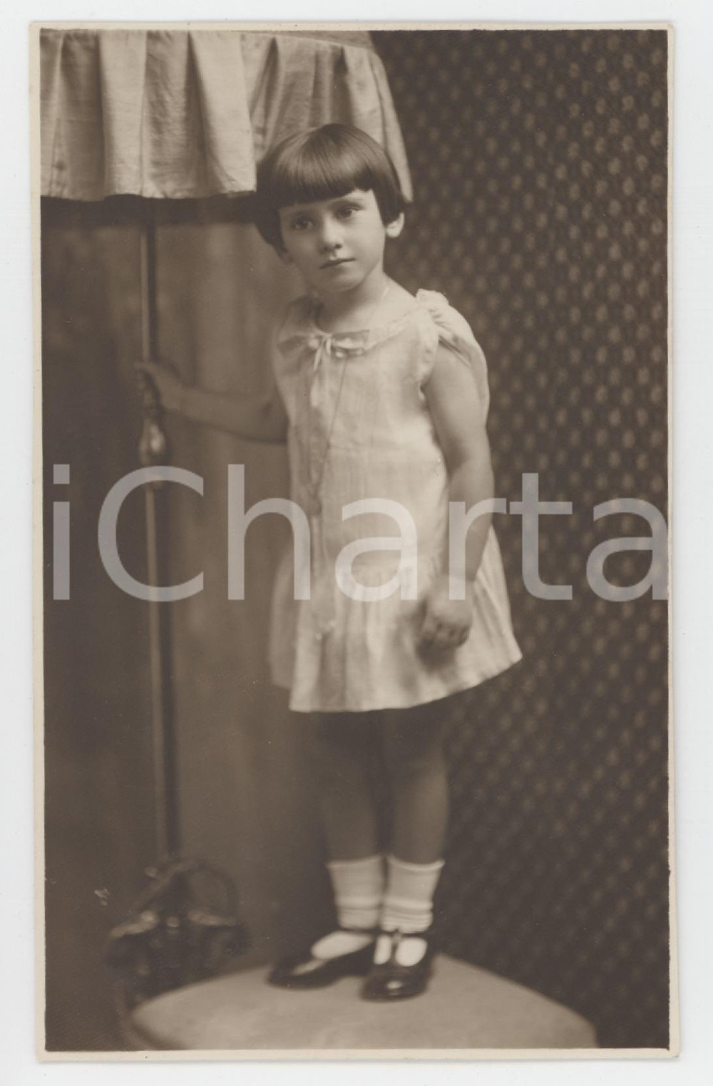 1926 TORINO Ritratto di bambina - Foto Enea MANGINI 8x13 cm