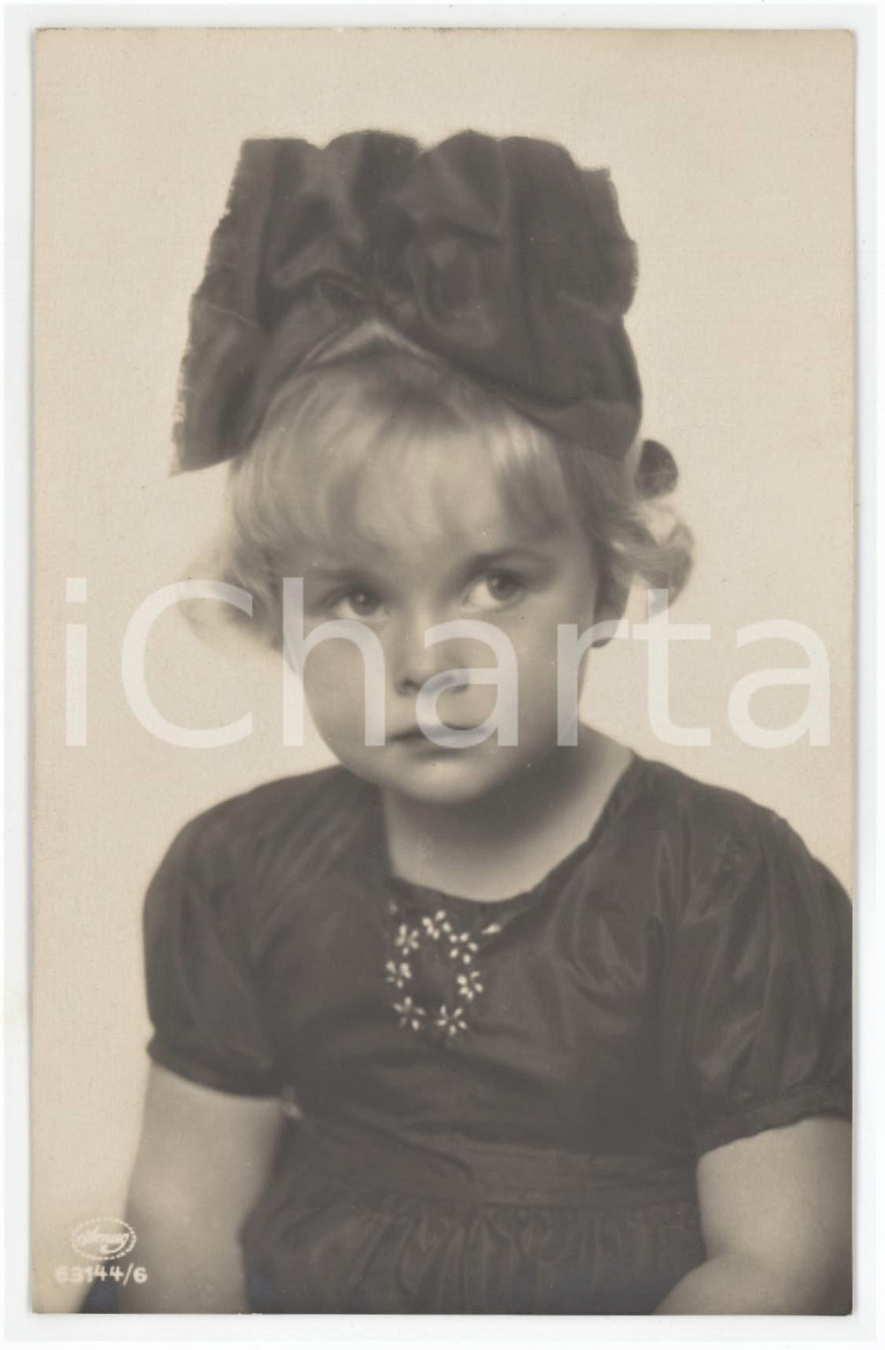 1925 ITALIA Bambina con turbante - Ritratto - Foto ANONIMA 9x14 cm