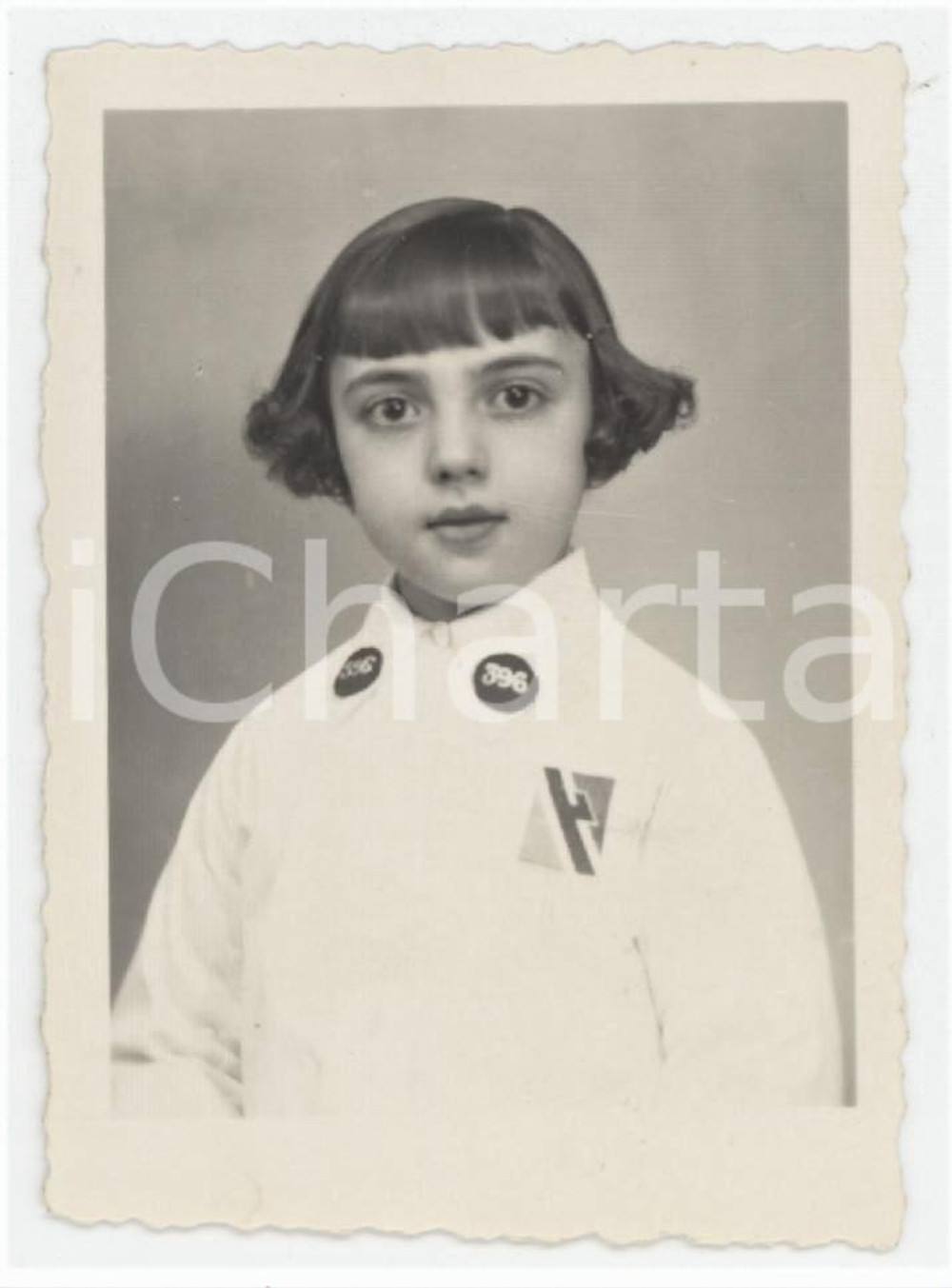 1937 ITALIA - FASCISMO Ritratto di Maria MARZULLI in divisa da PICCOLA ITALIANA