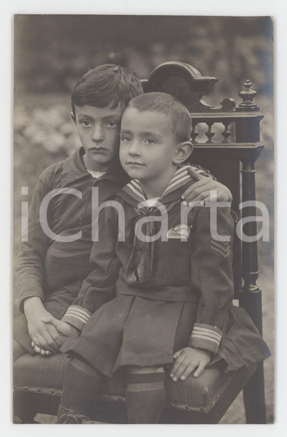 1921 BORGOSESIA Arturo ed Enrico CANTORE Ritratto di due fratelli - Foto 8x13