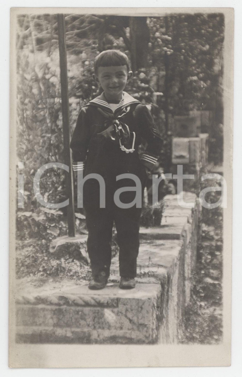 1920 ca ITALIA - COSTUME Bambino vestito da marinaretto - Foto ANONIMA 9x14 cm