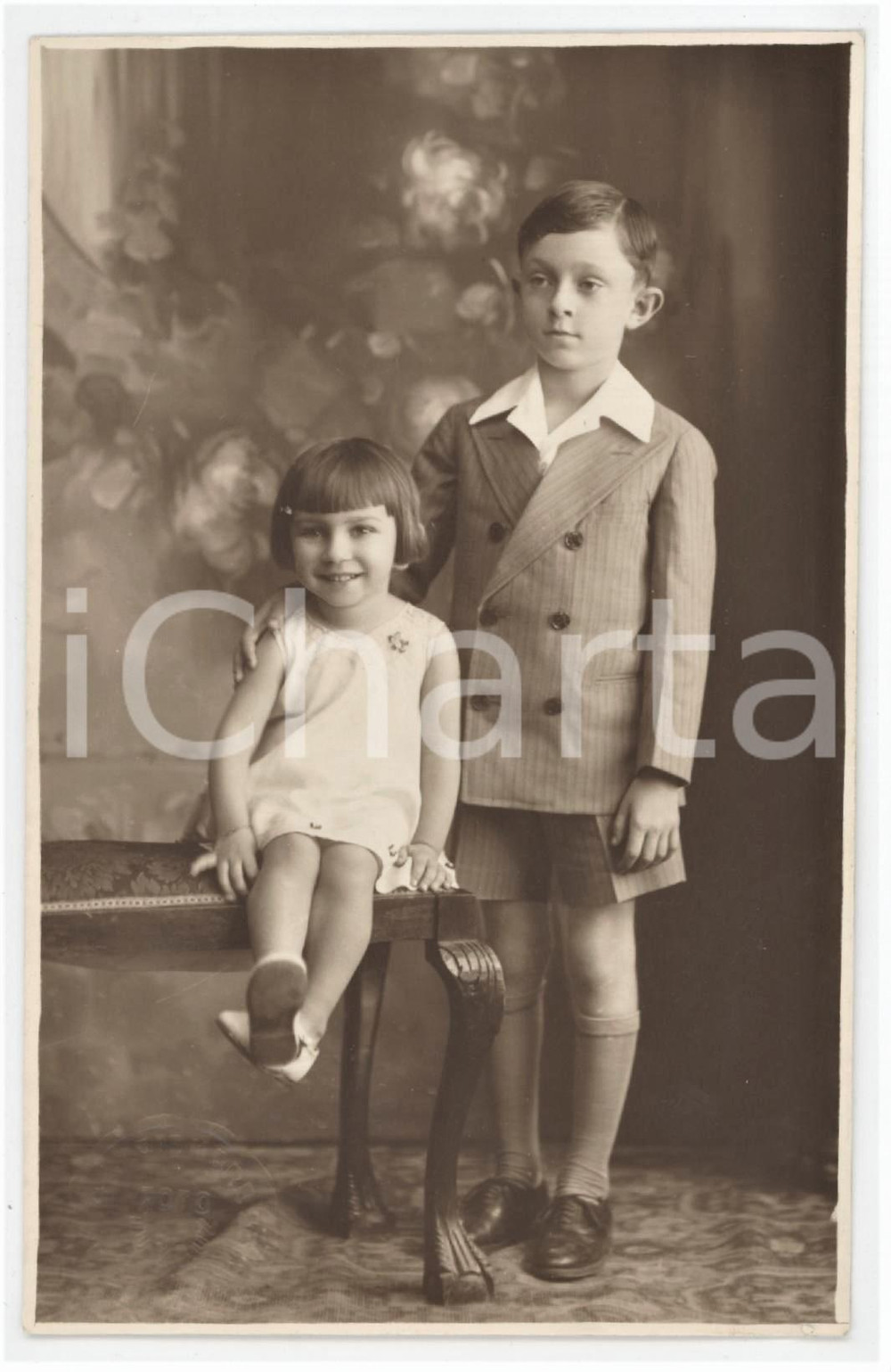 1933 CORDOBA - SPAGNA Ritratto di Mario ed Elena BAVA - Foto TUYSUZ 8x13 cm