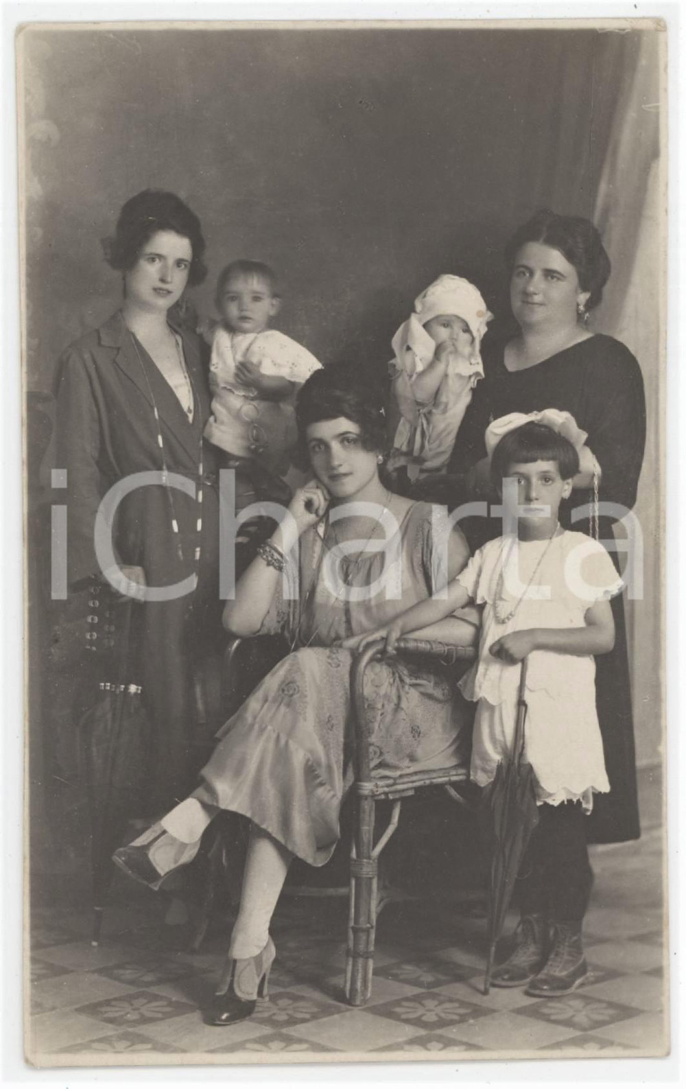 1922 BAGNI DI MONTECATINI Le donne di famiglia - Foto Renato GAIORANI 9x14 cm