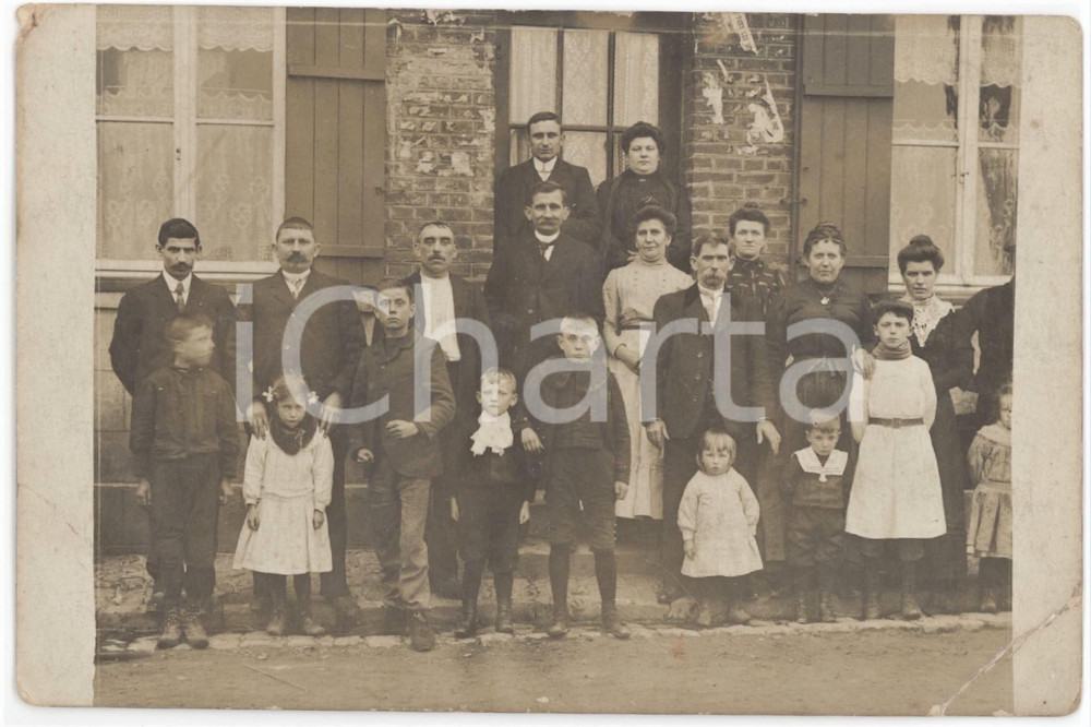 1915 ca FRANCE Ritratto di gruppo con bambini *Foto anonima 14x9 cm