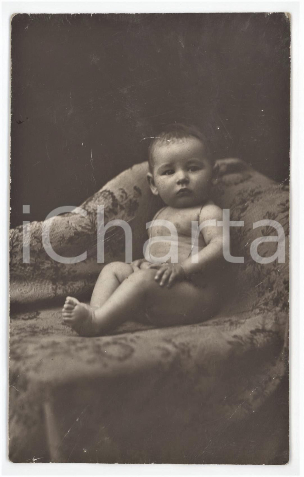 1919 COSTUME - ITALIA - Bambina in poltrona - Ritratto - Foto 9x14 cm