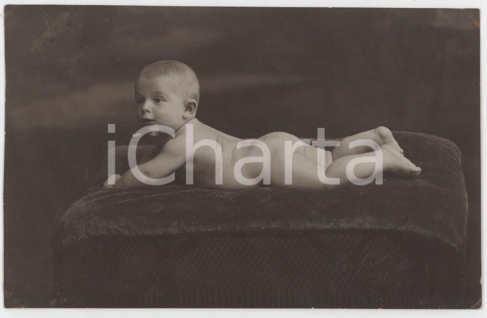 1915 ca PAVIA Angelo CARPANI bambino sdraiato - Foto M. TOLLINI DANNEGGIATA