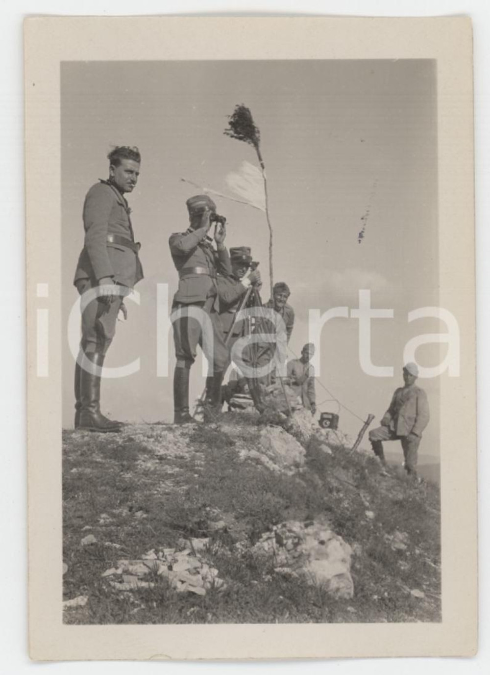 1930 PIETRAMALA - REGIO ESERCITO Ufficiale con binocolo - Foto 5x8 cm