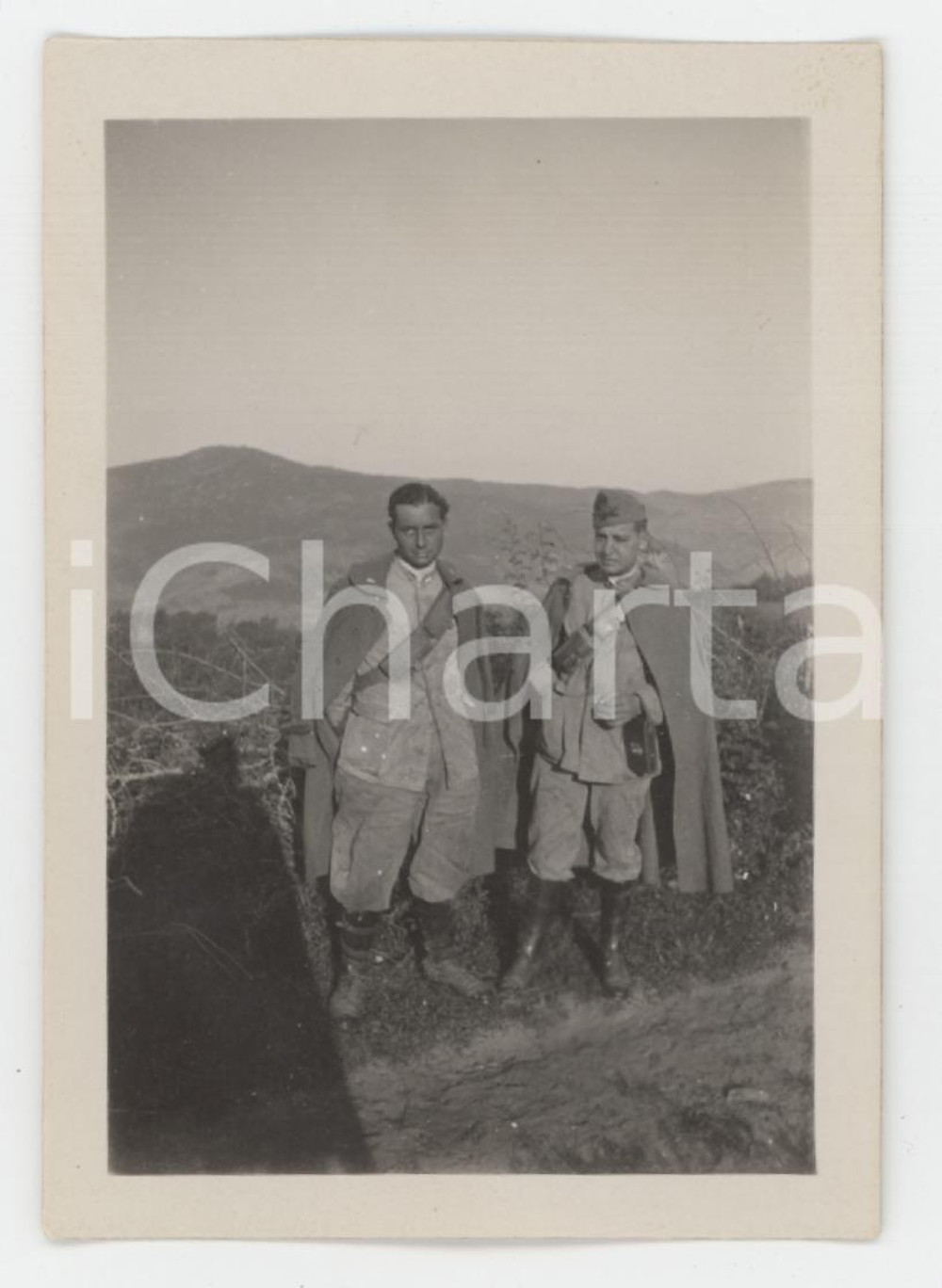 1930 PIETRMALA - MONTEFREDDI Due soldati in posa - Foto 5x8 cm