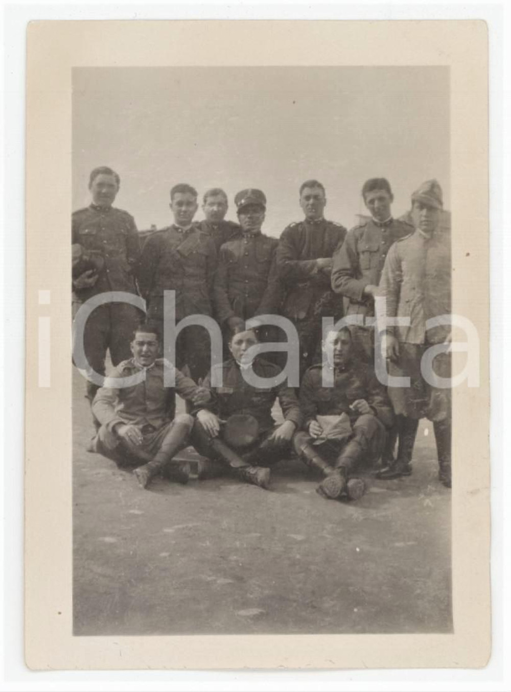 1930 LIVORNO Soldati in posa - Foto di gruppo 5x8 cm