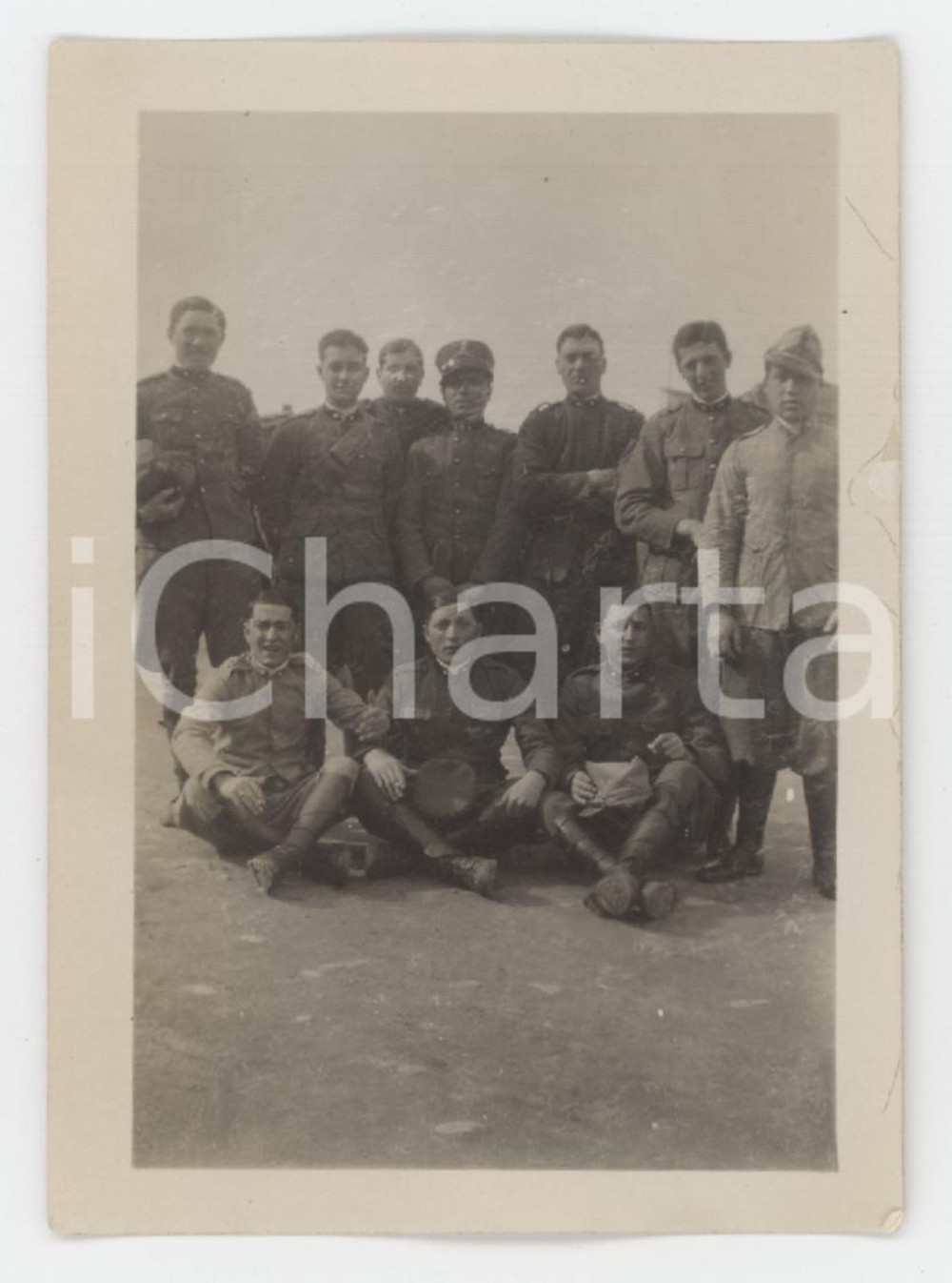 1930 LIVORNO Soldati in posa - Foto di gruppo 5x8 cm (1)