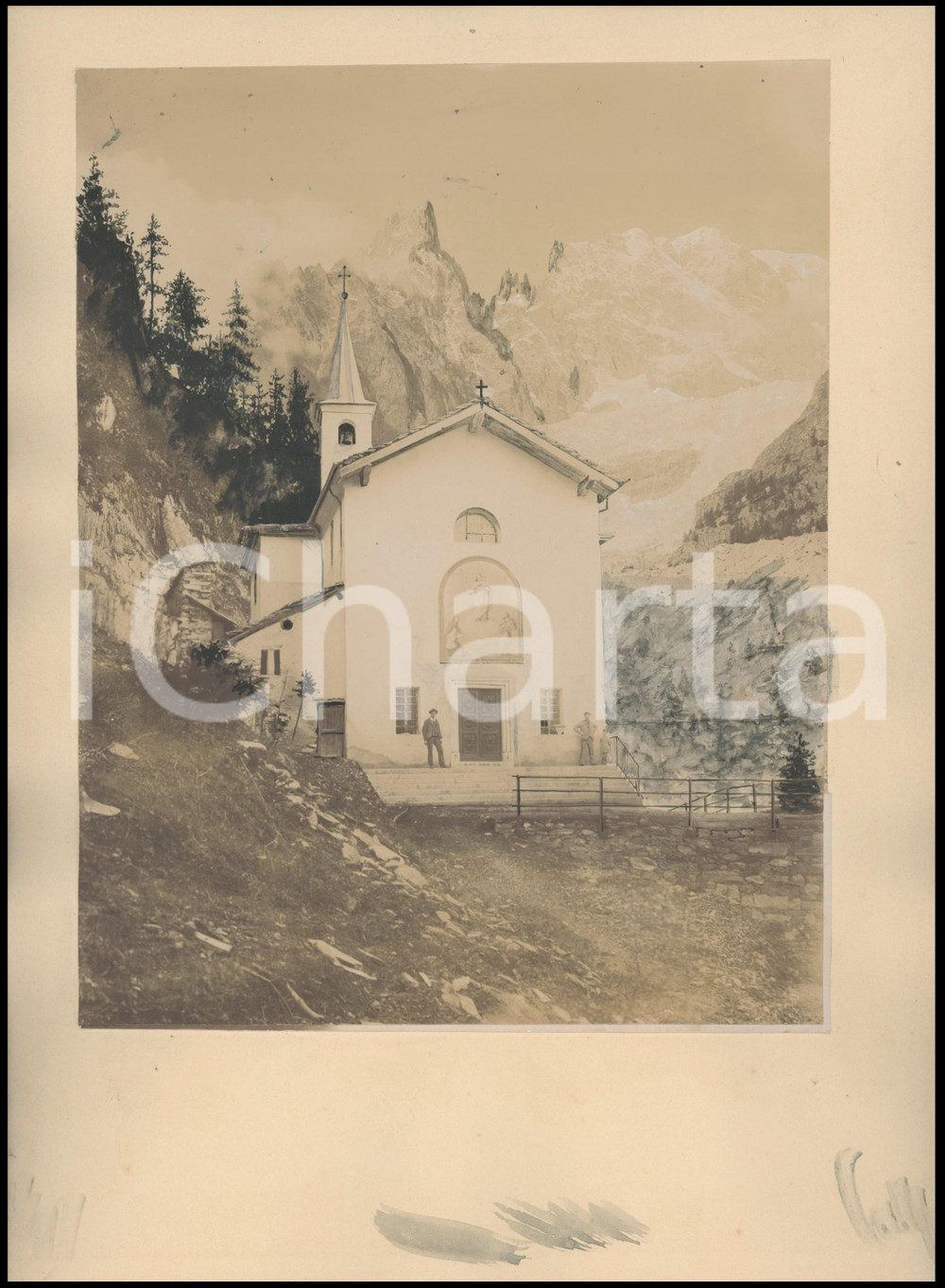 1910 ca COURMAYEUR Santuario di Notre-Dame de la Guérison *Foto ANIMATA
