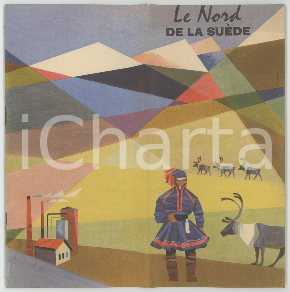 1956 La Nord de la SUEDE -  Libretto TURISMO *Illustrato FRENCH Pubblicazione turistica d'epoca. PAGINE: 56 (fronte/retro) GOOD/buono  Formato: 10x20 cm originale e autentica 1