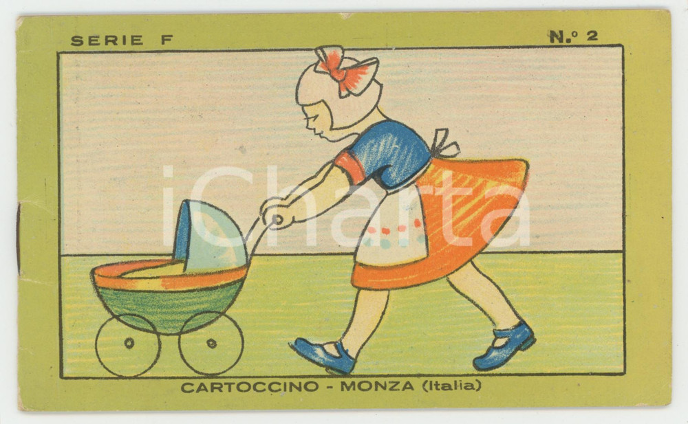 1940 ca MONZA Editrice CARTOCCINO - Libretto da colorare per bambini *Serie F 2 Pubblicazione d'epoca per bambini, con immagini da colorare.PAGINE: 14 GOOD/buono minime piegature angolari Formato: 14x9 cm originale e autentica 1
