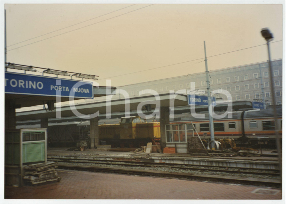Fotografia d epoca originale 1996 TORINO Stazione PORTA NUOVA  Lavori sui binari Fotografia 22x15 cm 1