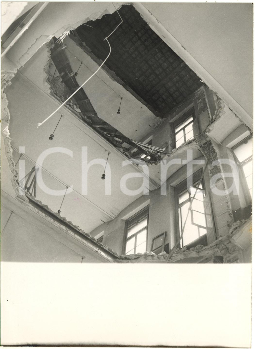 1953 MILANO - Scuole VIA STOPPANI - Crollo pavimentazione (2) *Foto 13x18