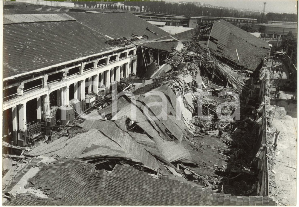 1957 ROMA PARCO PRENESTINO - Crollo capannone deposito ATAC - Foto 18x13