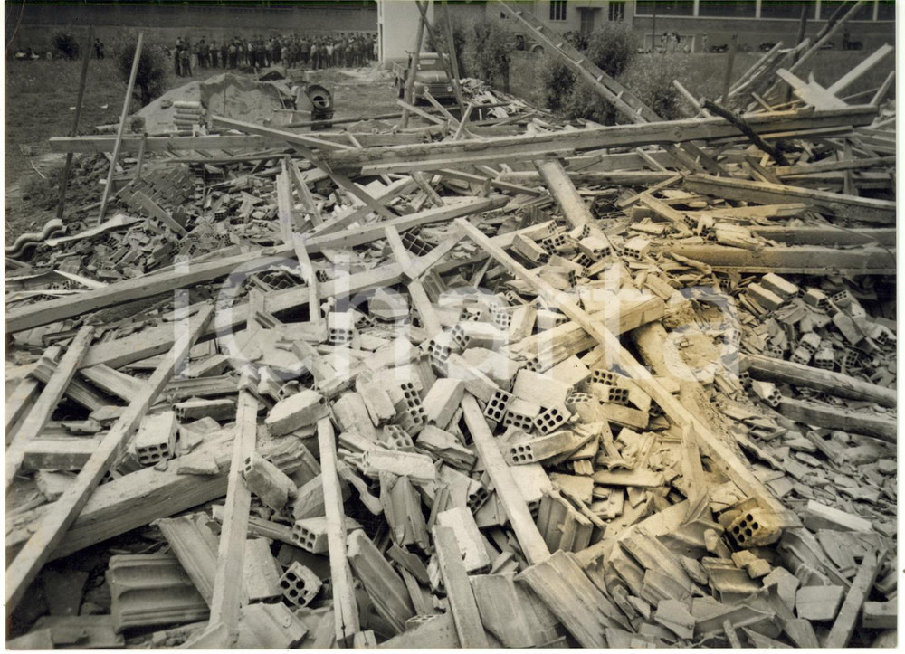 1958 RIVARA (TO) Crollo cantiere edile - Macerie dello stabile (1) *Foto 18x13 