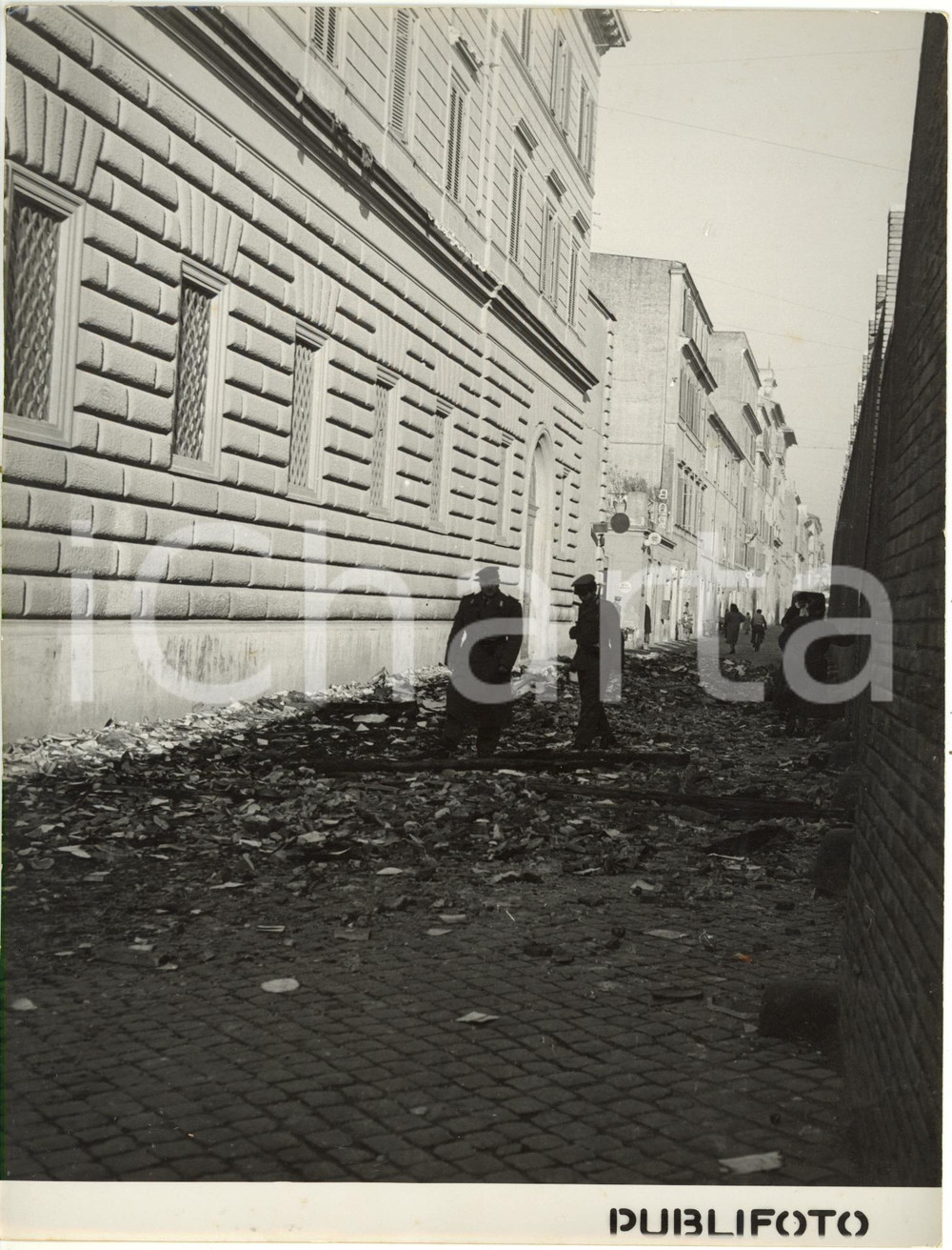 1954 ROMA Carcere REGINA COELI - Danni provocati da un incendio (2) Foto 18x24