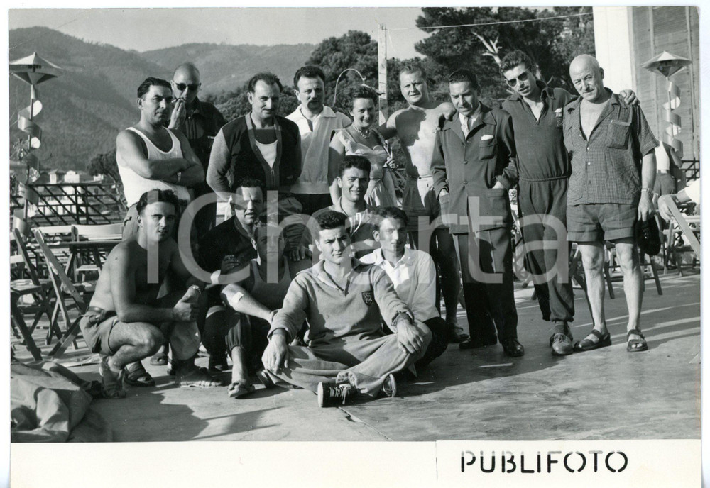 1953 SESTRI LEVANTE 1^ Gara di Pesca Subacquea - Foto di gruppo 18x13 cm