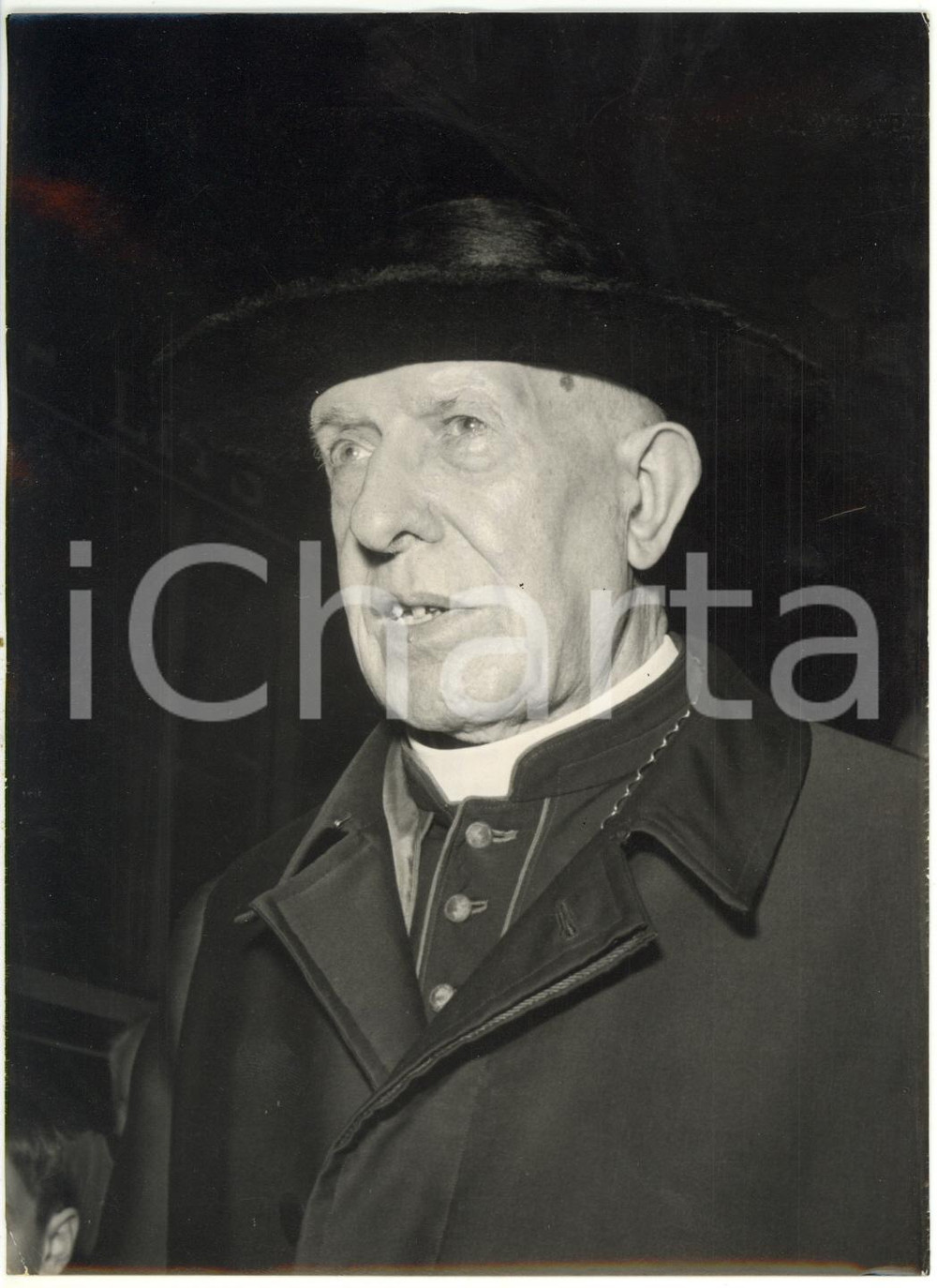 1958 TORINO Morte PIO XII - Cardinal Maurilio FOSSATI in partenza per Roma *Foto