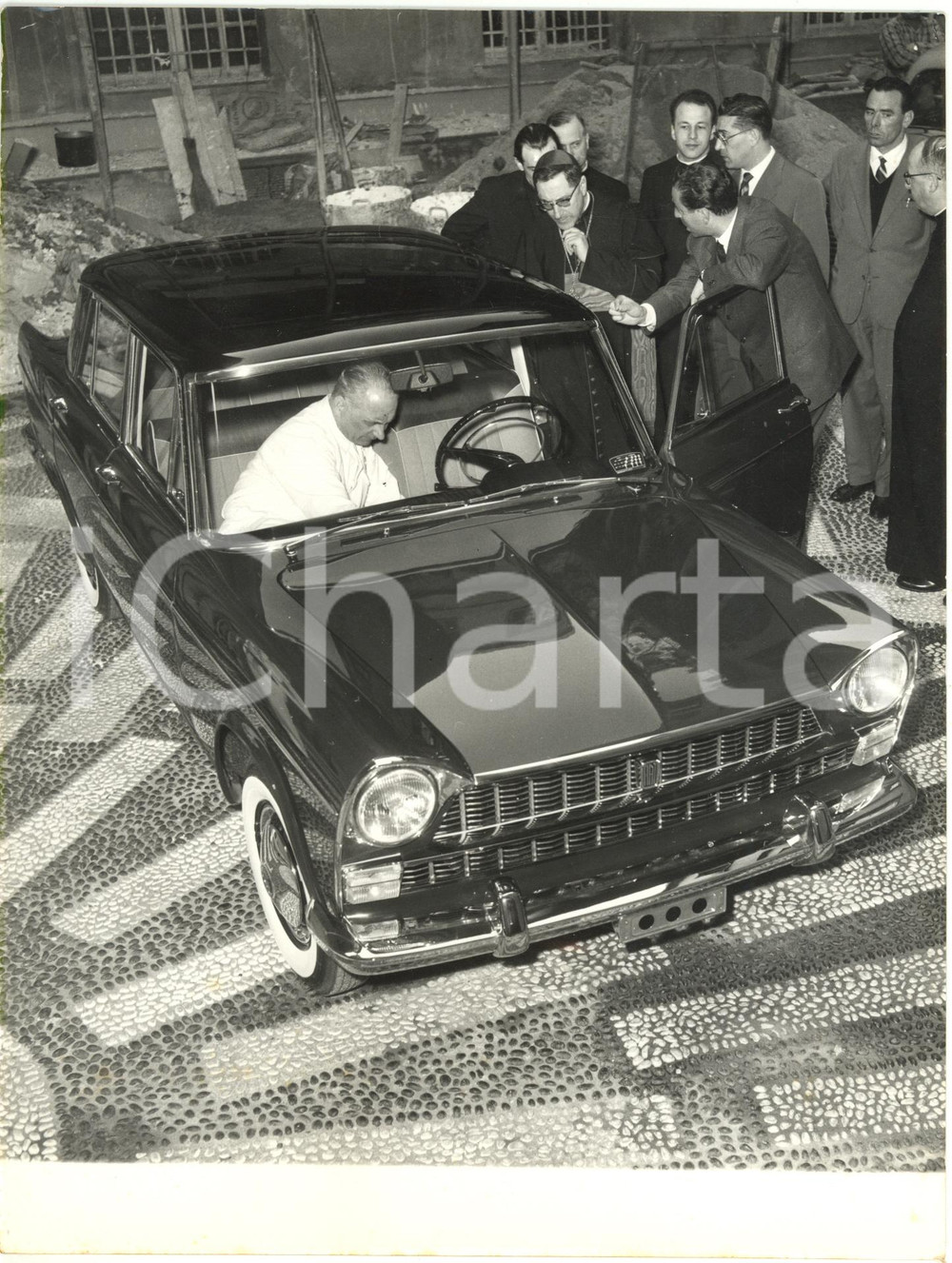 1959 GENOVA Presentazione nuova FIAT 1800 - Card. Giuseppe SIRI - Foto 18x24
