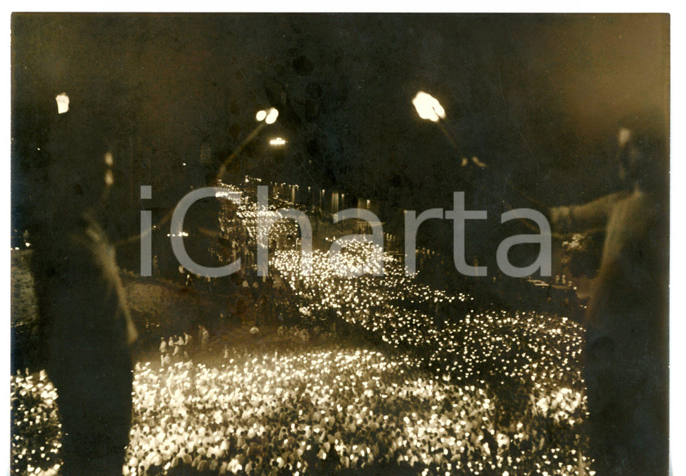 1957 ROMA Congresso Mondiale Gioventù Operaia Cristiana - Via Crucis notturna