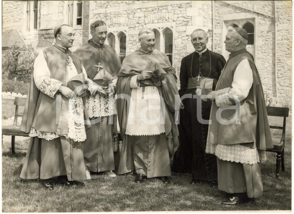 1958 PLYMOUTH CATHEDRAL - Archbishop Francis GRIMSHAW Bishop Cyril RESTIEAUX