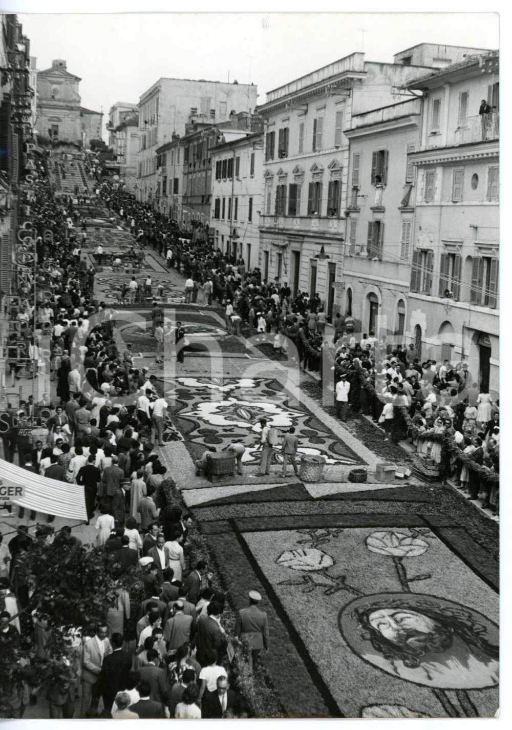 1959 GENZANO DI ROMA Via Italo Belardi - Tradizionale infiorata - Foto 13x18 cm