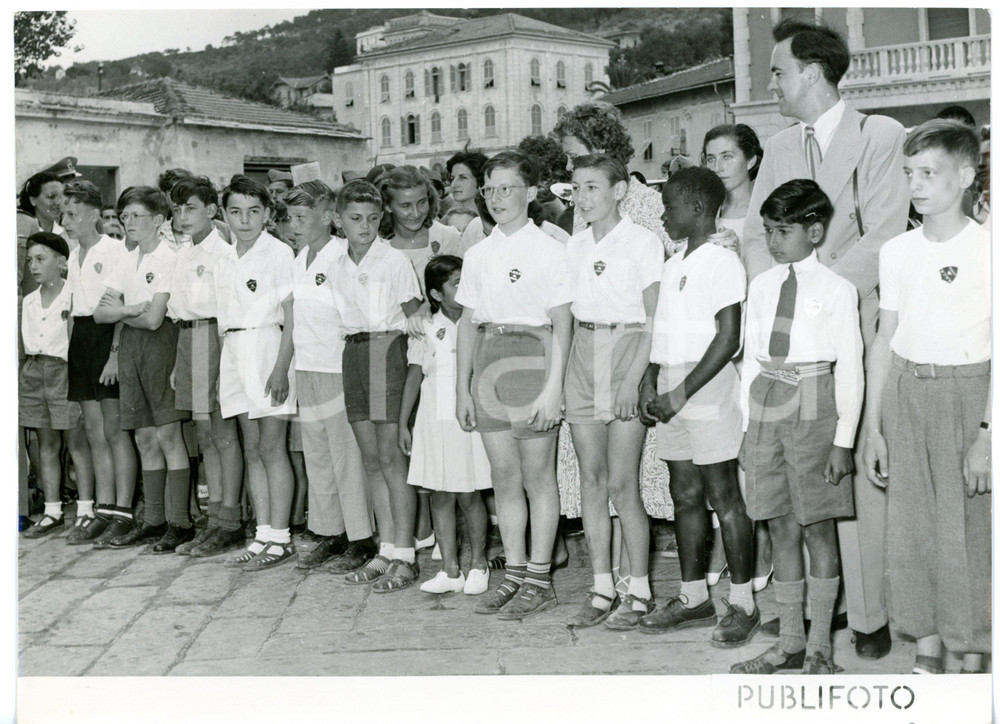 1953 IMPERIA Inaugurazione Colonia Marina per orfani di guerra - Bambini - Foto