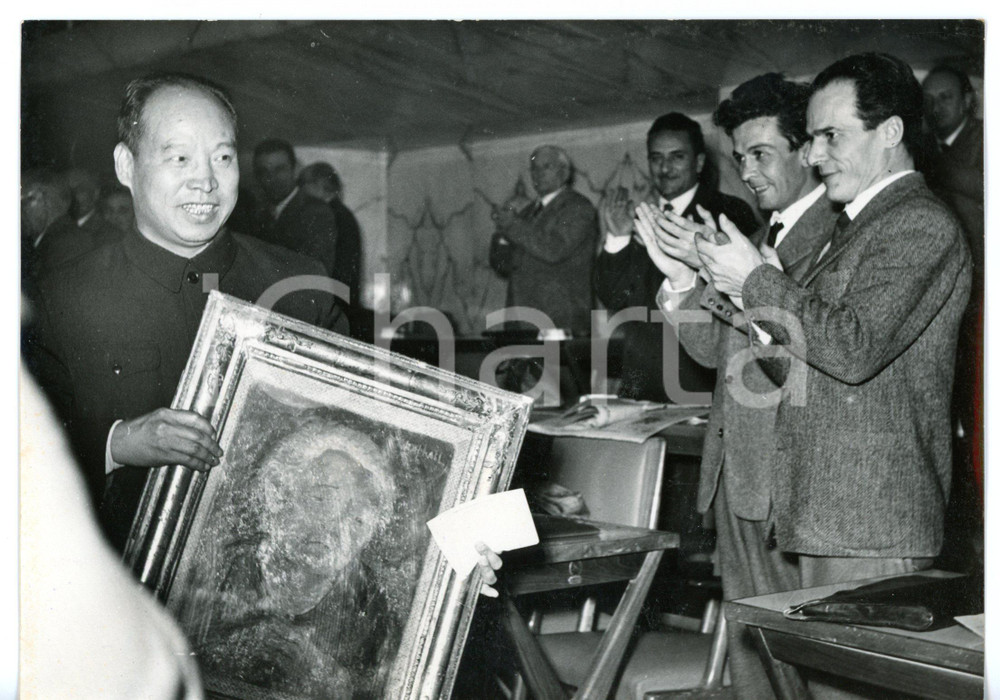 1956 ROMA Partito Comunista Italiano accoglie Peng ZHEN *Fotografia 18x13 cm