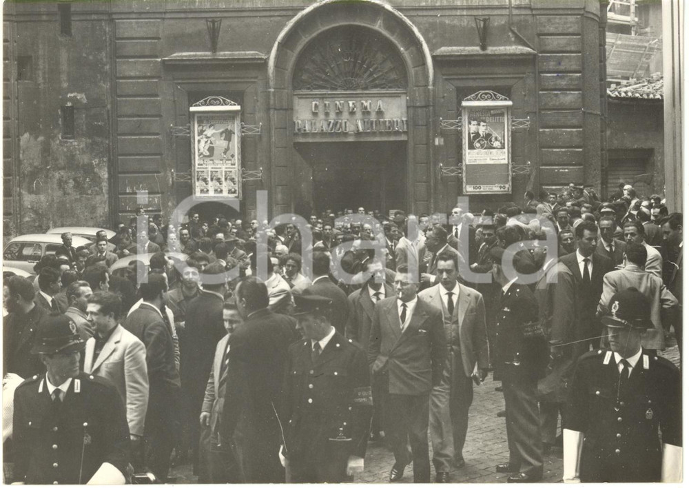 1960 ROMA Cinema Palazzo Altieri - Comizio dei postini in sciopero *Foto 18x13