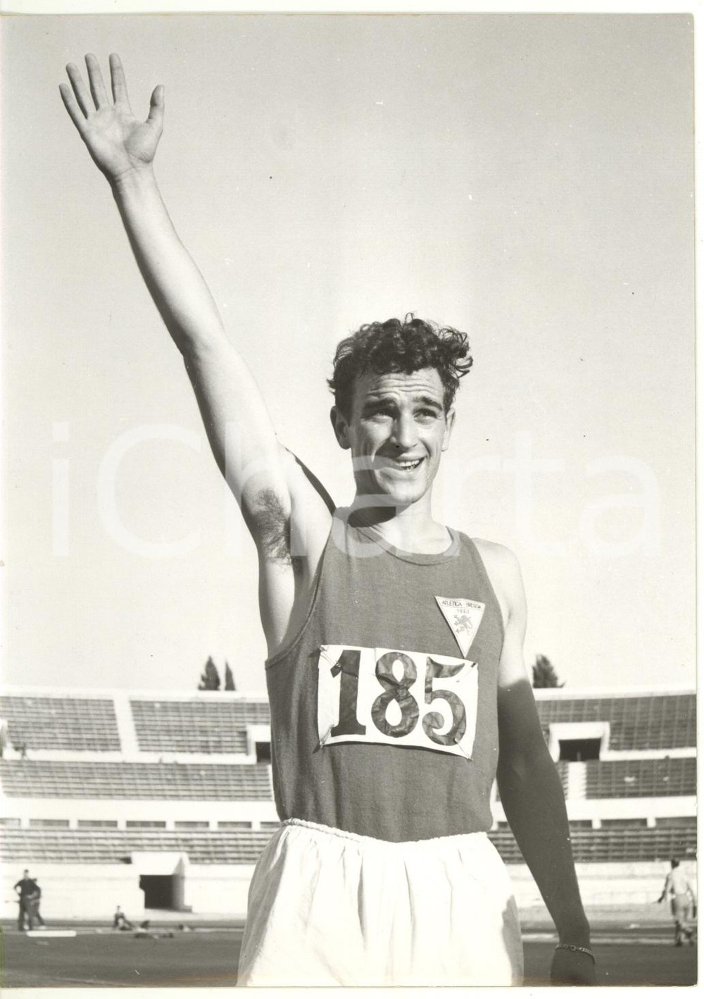 1960 ca ROMA FORO ITALICO - Giampiero MASSARDI ai Campioni italiani di ATLETICA