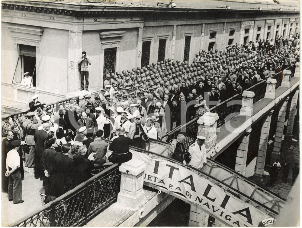 1955 GENOVA - ESERCITO saluta Card. Benedetto ALOISI MASELLA e Mons. Manuel TATO