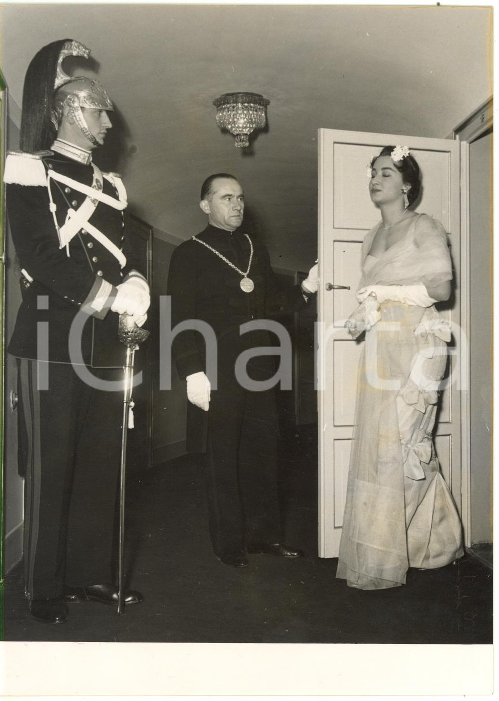 1955 MILANO Teatro alla SCALA - Giovanna LOMAZZI a inaugurazione stagione lirica