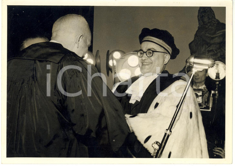 1957 UNIVERSITÀ DI TORINO - Fisiologo Charles HUGGINS riceve laurea ad honorem 