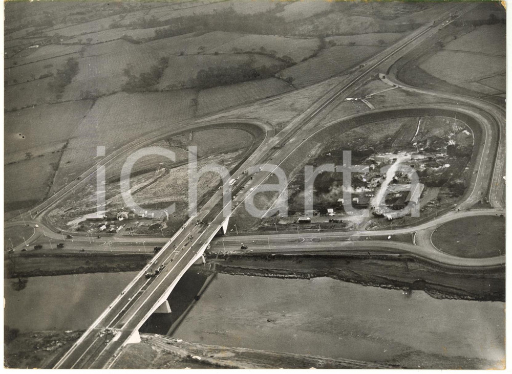 1958 ENGLAND Section of PRESTON BY-PASS - Britain's first motorway *Photo 21x15
