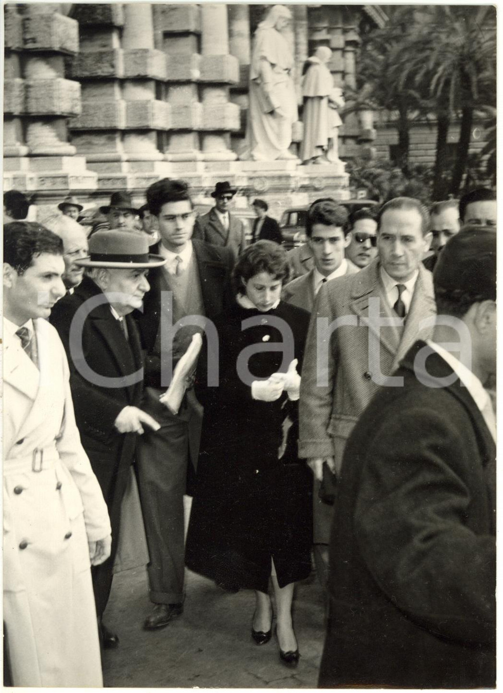1954 ROMA Caso SOTGIU - Testimone Fausta FANTINI con avvocato Bruno CASSINELLI