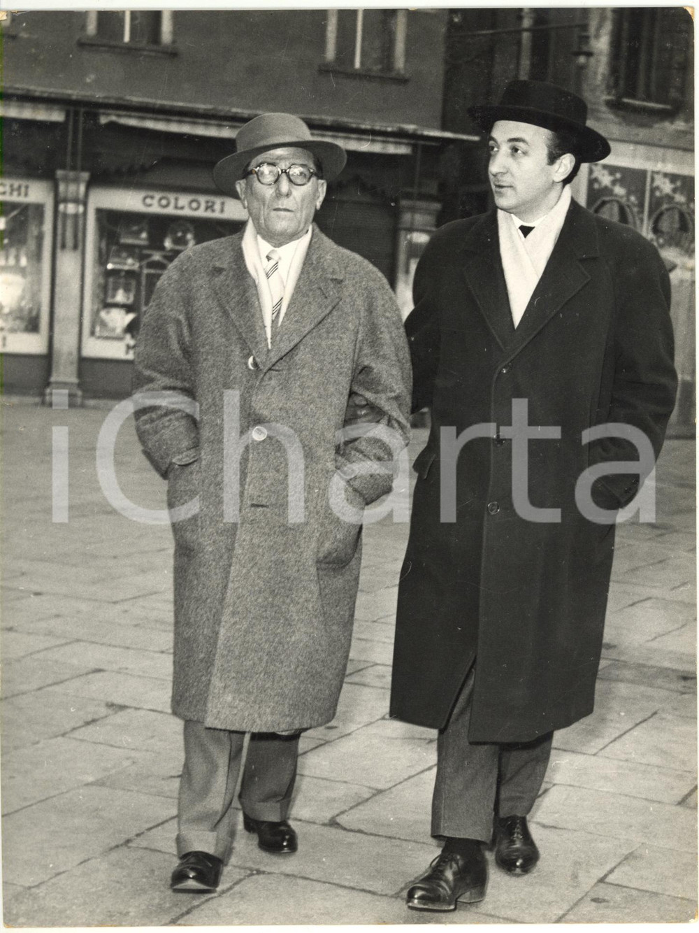 1958 VENEZIA Gli avvocati PERICONE e ALBERINI a passeggio - Ritratto *Foto 18x24