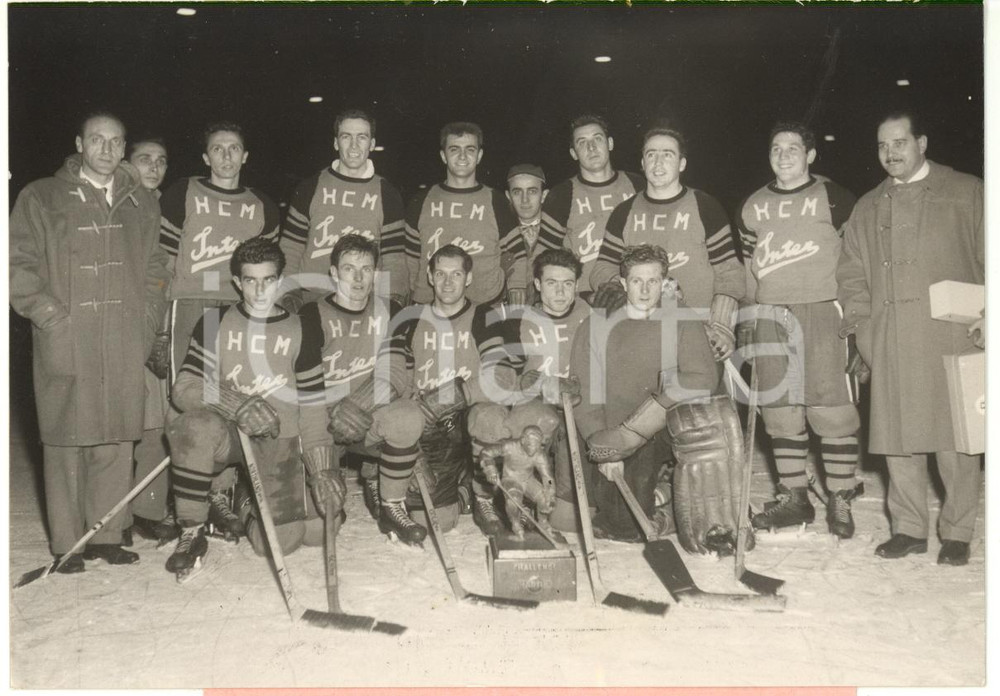 1953 ZÜRICH Dolder Kunsteisbahn - HC MILANO INTER vince Martini Cup HOCKEY *Foto