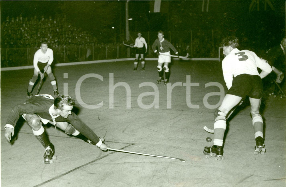1955 MONZA Campionato del mondo HOCKEY SU PISTA - Inghilterra vs Norvegia (1)