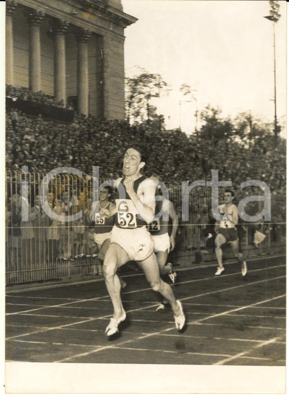1955 MILANO ARENA CIVICA Luigi GNOCCHI vince 200m - Campionati Italiani ATLETICA