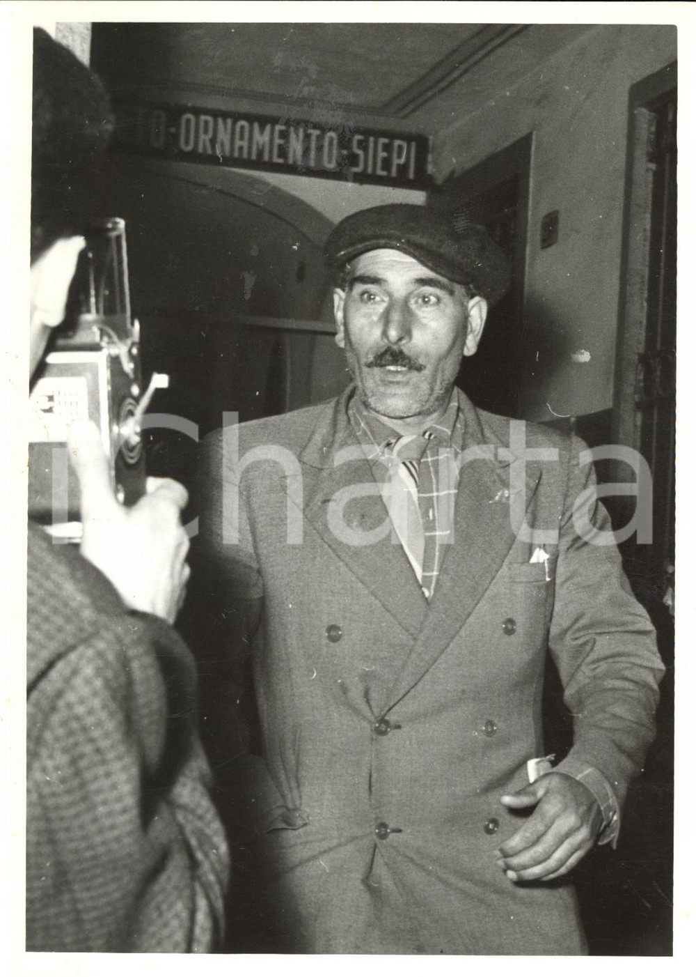 1957 PADOVA Processo "Oro di Dongo" - Natale NEGRI al termine dell'udienza -Foto