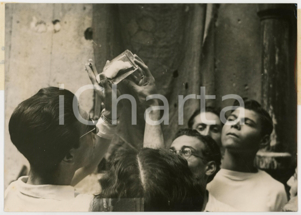 1960 ca PALERMO - Reliquia con lacrime della MADONNA DELLE LACRIME di Siracusa