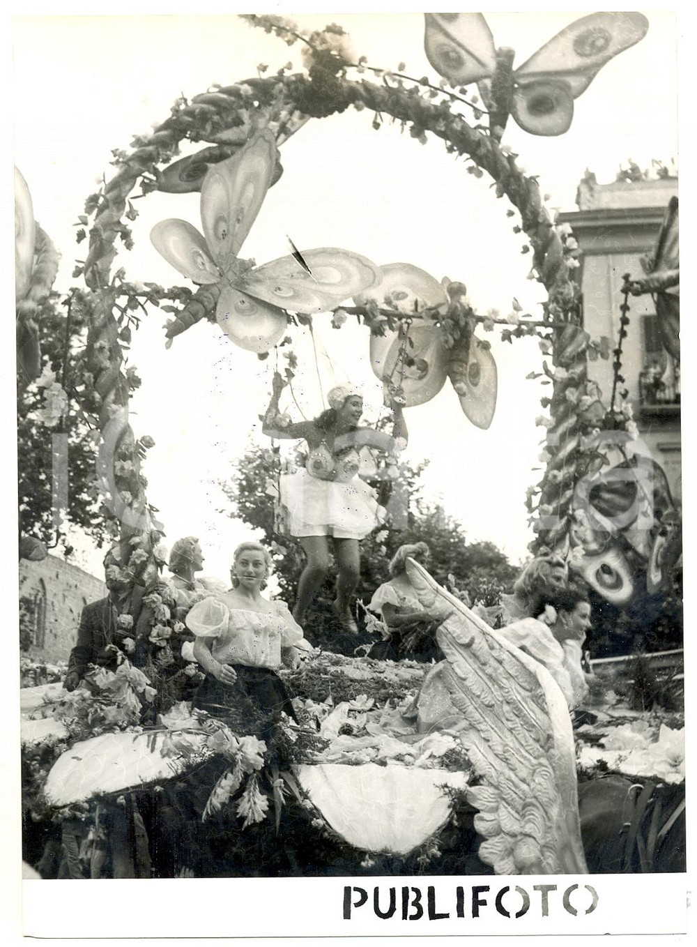 1953 PALERMO Festival del fiore - Sfilata dei carri allegorici (3) *Foto 13x18