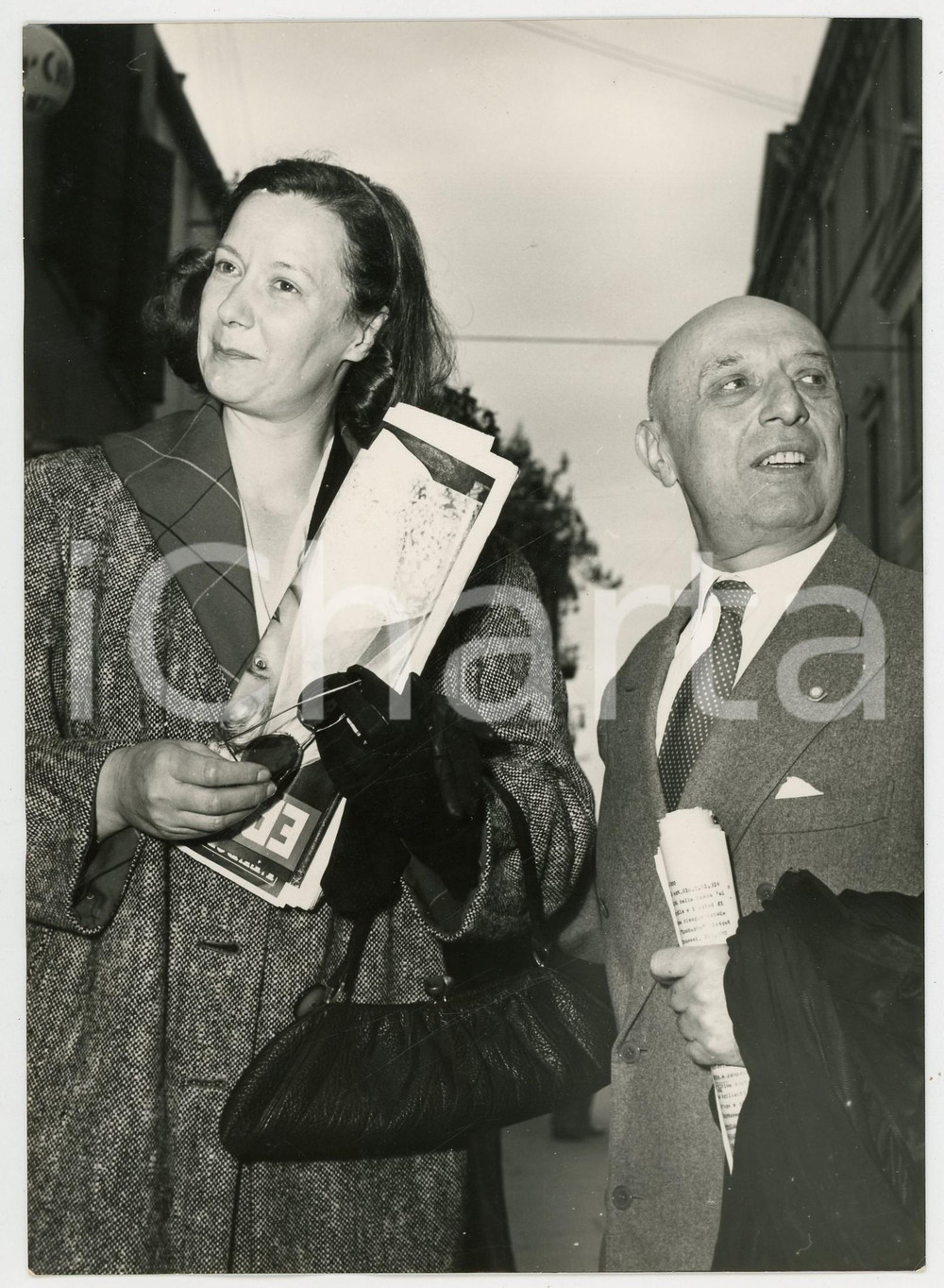 1957 PADOVA Processo "Oro di Dongo" - Zita RITOSSA con avvocato Angelo LUZZANI