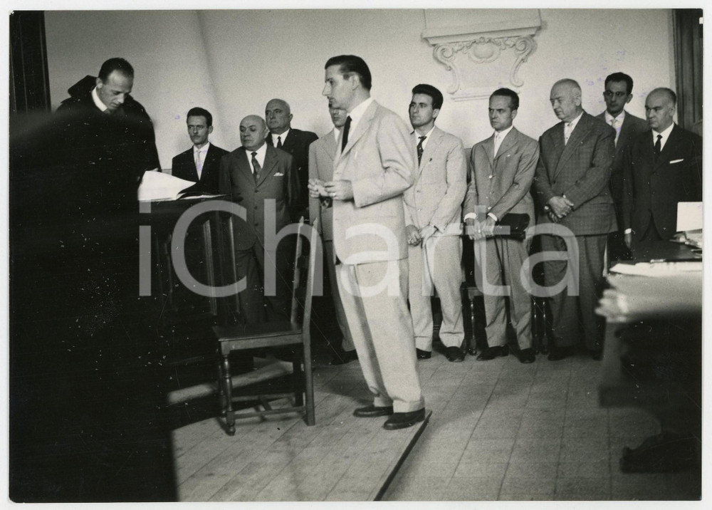 1958 PINEROLO Processo Pietro FLOGNA - Aula del tribunale durante udienza *Foto