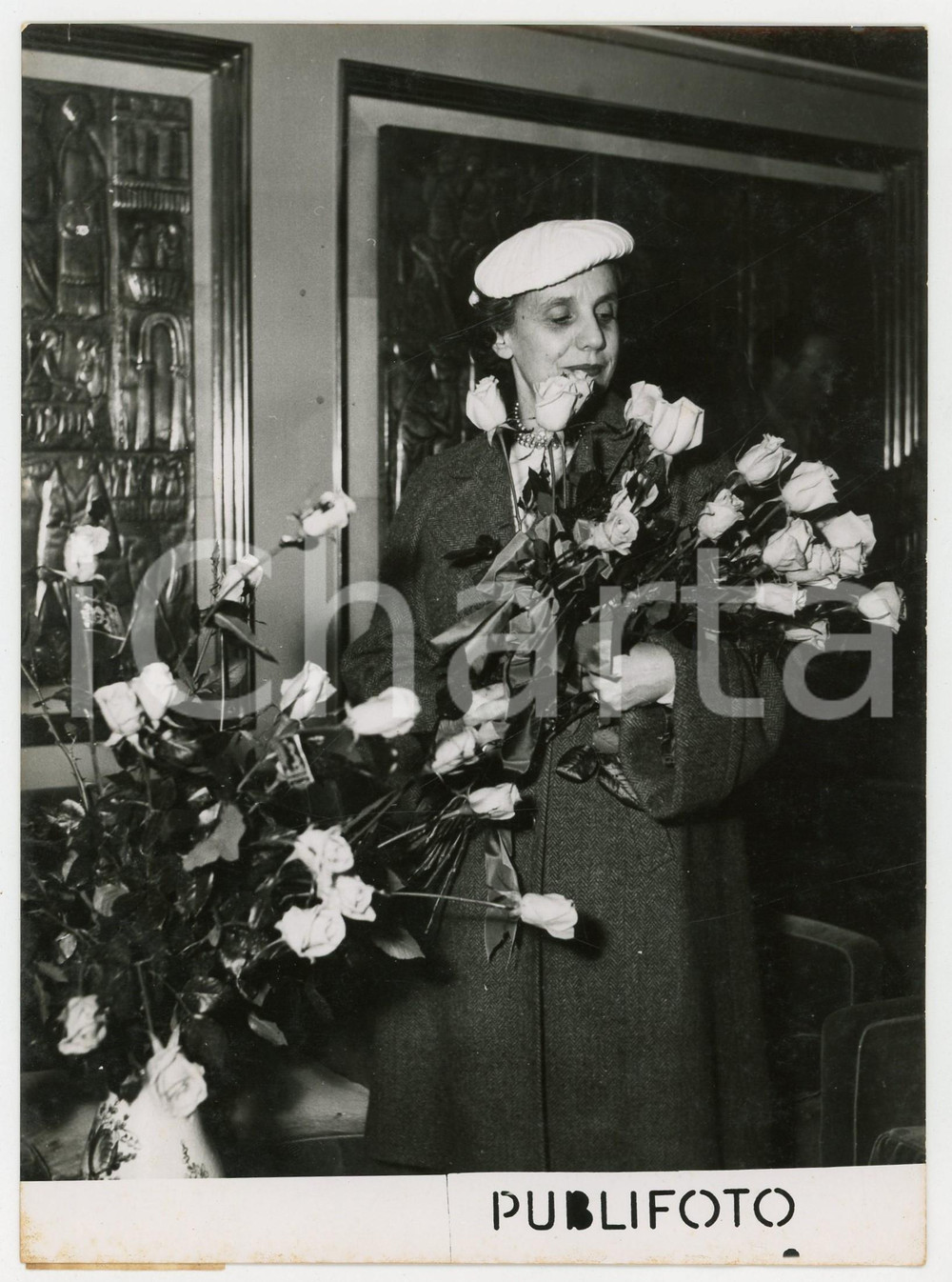 1955 GENOVA - T/N CRISTOFORO COLOMBO - Presentazione della rosa omonima *Foto